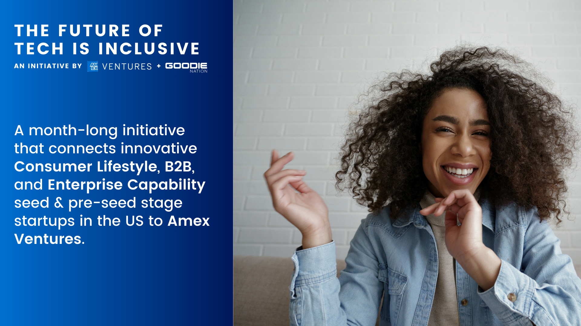 Introducing the Future of Tech is Inclusive: Goodie Nation and Amex Ventures Join Forces